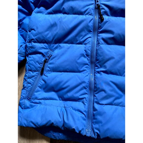 Lands End Puffer Winter Coat Blue Small Quilted Goose Down Gorpcore Outdoor 90s - Picture 3 of 9